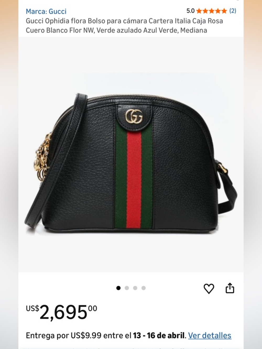 Gucci Leather Ophidia Shoulder Bag - Picture 5 of 5
